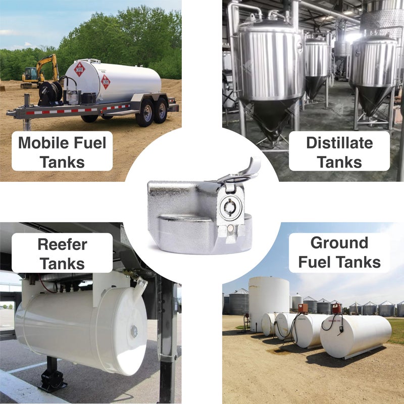 Flow Security Systems The Flow Security Systems VersaLock | Vented Locking Fuel Tank Cap | For Transfer & Above Ground Commercial Tanks | Prevents Theft & Secures Fuel Tanks | FSS 754 | No Adapter Included | 1CT - Image 3